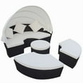 thumbnail image 2 of vidaXL Patio Lounge Set with Cushions Outdoor Furniture 4 Piece Poly Rattan, 2 of 21