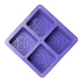 thumbnail image 1 of 4 Cavity Silicone Fondant Cake Decoration DIY Mooncake Square Flower, 1 of 9