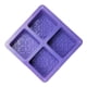 thumbnail image 1 of Molde de silicona para jabón, molde para jabón con diseño de flores cuadradas de 4 cades, molde para hornear de silicona para pudín, muffin, Sunnimix molde de silicona para jabón, 1 of 7
