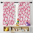 thumbnail image 5 of Blackout Kids Curtains,Red Daisy Flower Green Centers Pattern Childrens Insulated Curtains Set Of 2,Bedroom Essentials,Toddler Room Decor 42"x54", 5 of 5