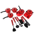 thumbnail image 1 of Langgg 13 Pieces/Set Plastic Simulation Cooking Cooking Play Toy Simulation Pots Pans Simulation Kitchen Cookware Set Kids Cooking Play Kitchen Toys Red, 1 of 9