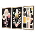 thumbnail image 3 of Designart "Retro Pastel Dimensional Abstract Geometrics" Modern Geometric Framed Wall Art Set Of 3 - Pink Abstract Frame Gallery Wall Set For Home Decor, 3 of 6