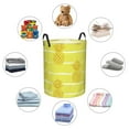 thumbnail image 6 of Xecao Gold Pineapple Print Laundry Hamper Basket,designed for Blanket Storage and Nursery Clothes in the Bedroom, 6 of 8