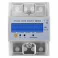 thumbnail image 3 of Medidor trifásico LCD Medidor de energía trifásico de 4 hilos Medidor de energía eléctrica digital Voltímetro amperímetro de alta precisión estable preciso con pantalla LCD 230/400V 80A para medición, 3 of 10