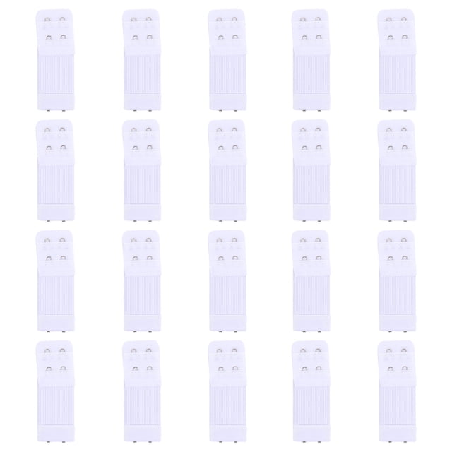 FELTECHELECTR 20 piezas de hebillas de extensión de sujetador para mujer, accesorios de ropa interior de color sólido simple