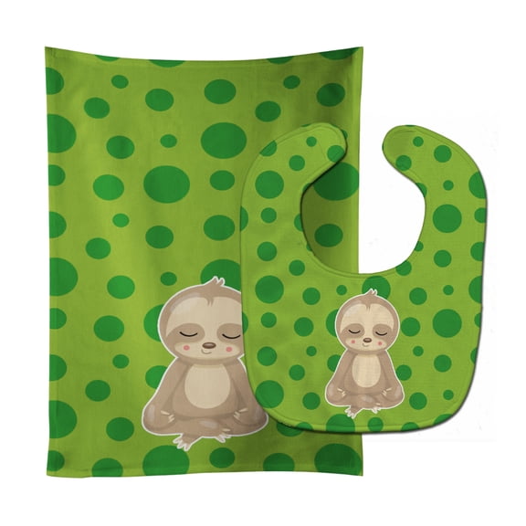 Sloth Yoga Baby Bib and Burp Cloth