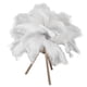 thumbnail image 2 of Lámpara de mesa de plumas, luz de escritorio de plumas de avestruz recargable por USB con trípode dorado para dormitorio, 40 Uds. De plumas artificiales, 2 of 8