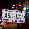 thumbnail image 4 of 1 Pcs Halloween Pattern License Plate Frame, License Plate Cover for Car Decorative Parts, Aluminum License Plate Bracket Holder Rust-Proof Weather-Proof for US Standard Car, 4 of 9