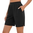 thumbnail image 2 of Asxite Womens Shorts High Waisted Solid Stretchy Soft Workout Yoga Cargo Pockets Casual Summer, 2 of 5
