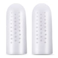 thumbnail image 1 of 2 fundas de silicona para dedos de los pies suaves para callos, ampollas, uñas encarnadas (blanco L), 1 of 9