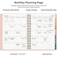 thumbnail image 3 of 2026-2027 Mensual Planner, Enero 2026 - Diciembre 2027, Agenda, Calendario, Pestañas de 24 Meses, Tapa de Plástico Flexible, Planificador A5, 3 of 7
