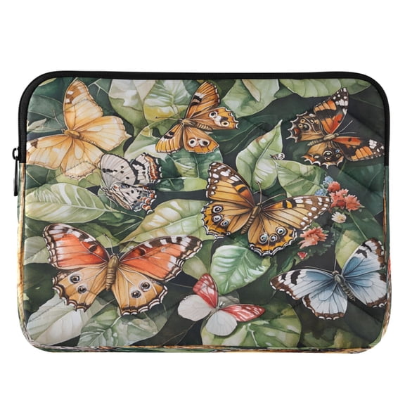 ALAZA Butterfly Leaves Pattern Laptop Sleeve Case for 13-14 Inch Computer Cover Bag Medium