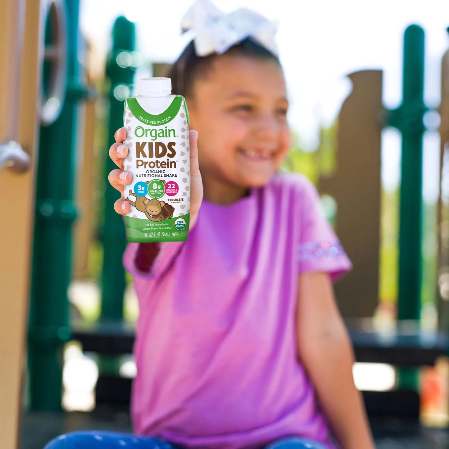 Orgain Kids Protein Organic Nutrition Shake, Chocolate, 8 Fluid Ounce (18 Pack)