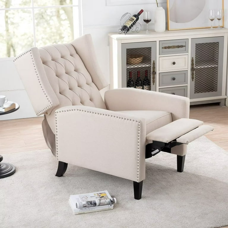 Recliner Chair Tufted Push Back Arm Chair with Adjustable
