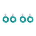 thumbnail image 2 of Qarigey Pendientes de gota hechos a mano para mujer, aretes tejidos exquisitos y elegantes Type8 NO8, 2 of 6