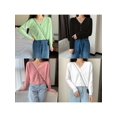 thumbnail image 5 of Knit Cardigan Women's Small Short, V-neck Long Sleeve Thin Jacket, 5 of 5