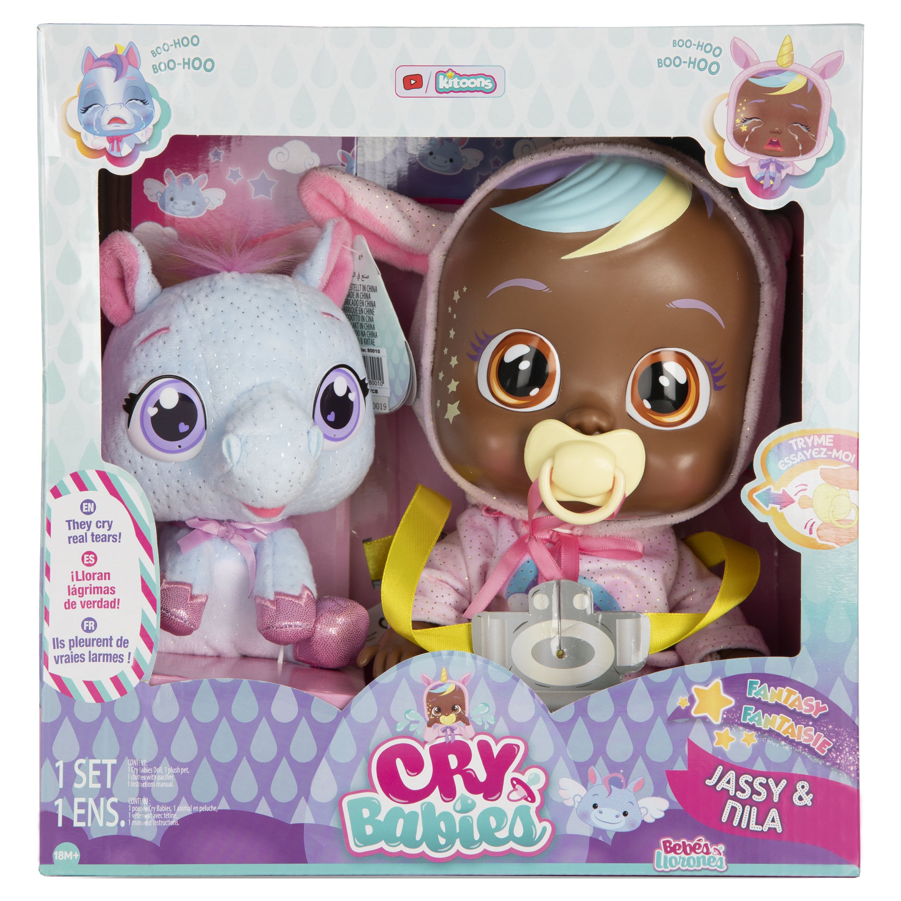 Cry Babies Fantasy Jassy and Nila Doll Playset, 3 Pieces - image 2 of 6