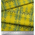 thumbnail image 3 of Soimoi Yellow Cotton Duck Fabric Leaf Floral Printed Craft Fabric by the Yard 56 Inch Wide, 3 of 3