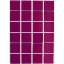 Royal Green Color-Coding Labels Square Stickers 1 inch x 1 inch, Purple - 1200 Pack
