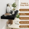 thumbnail image 5 of Black Floating Shelves 36 Inch Long, 12 Inch Deep Floating Shelves for Wall, 36 x 12 Shelves for Wall Storage & Display, 2" Thick Floating Shelf for Bathroom, Living Room, Bedroom, Set of 1, 5 of 13
