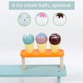 Fridja Kids Wooden Ice Cream Toys Set, Pretend Play Food Set, Magnetic