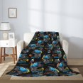 thumbnail image 2 of Rateoe Cool Off-Road Vehicle Pattern Flannel Throw Blanket, Ultra-soft Blanket for Bed, Couch, Car, Hypoallergenic Anti-pilling blanket-80"x60"(Vertical), 2 of 6