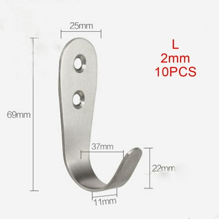 

Mingyiq 10XSolid Stainless Steel Wall Mount Single Hook Heavy Duty Rustproof Coat Hanger