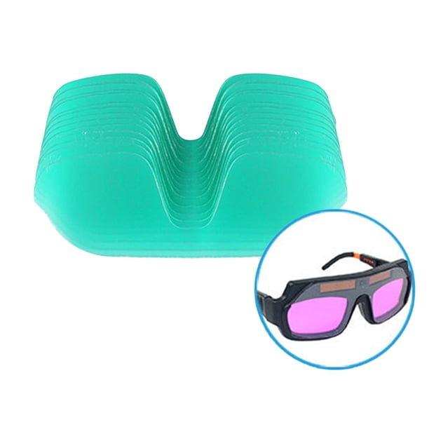 Lente protectora interior de casco de soldadura solar con oscurecimiento automático de repuesto para PC de 10 unidades Vasos de una pieza Cola Cubierta de lente de la pantalla de soldadura