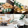 thumbnail image 2 of Unique Bargains 2pcs Soft Heat-Resistant Thick Cotton Lining Oven MittsGreen 11.4" x 5.9", 2 of 6