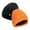 Black,Orange, variant on Reversible Winter Hat, Sherpa-Lined Tuque for Men and Women, Black Orange