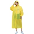 thumbnail image 1 of yellow Chubasquero no desechable grueso de 2 piezas, impermeable Eva de moda para viajes al aire libre, impermeable portátil de una pieza para adultos y niños, blanco, 1 of 5
