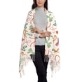 thumbnail image 3 of Cauagu Colorful Bow Knots Print Women Wrap Shawl tassels Scarves Retro Scarf 77.6"X28.3", 3 of 8