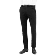 ZG Men's Modern-Fit Black Tuxedo Pants, Separates w/ Expandable Waistband, Black