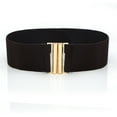 thumbnail image 2 of Clearance! Baberdicy Women Elastic Waist Belt Metal Buckle Waistband Solid Color Wide Corset Belt Female Apparel Accessories Coffee, 2 of 3
