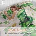 thumbnail image 5 of Green St. Patrick's Day Bedding 3 Piece Duvet Cover Set Queen Size, Lucky S Love Heart Rustic Soft Microfiber Comforter Cover with Zipper Closure & Pillowcases, Wrinkle & FadeResistant Quilt Cover, 5 of 9