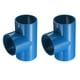 thumbnail image 1 of Uxcell 2Pcs 2.5" Tee 3 Vías Conectores de Tubo, Accesorios de Esquina para Estructura de Soporte de Estante, Azul, 1 of 6