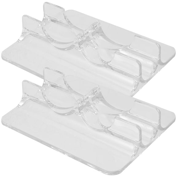 STRANDCHIC Transparent Acrylic Roller Skate Stand 2-Pack Display Rack for Retail Shops and Home Use