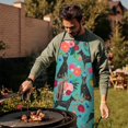 thumbnail image 4 of Doberman Dog Pattern with Pioneer Flower Apron-Garden Aprons for Women with Pockets-Cotton Linen Waterproof Kitchen Cooking Gardening Aprons Adjustable for Kitchen,Cooking,BBQ and Salon 33x27 Inch, 4 of 7