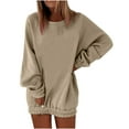 thumbnail image 1 of Timegard Sweatshirts for Women Crew Neck Long Sleeve Pullover Fall Winter Loose Comfy Top Solid Color, 1 of 6