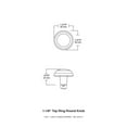 thumbnail image 6 of Liberty Hardware P30068w-C Top Ring 1-3/16" Mushroom Cabinet Knob - Nickel, 6 of 7
