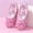 Pink, variant on HAOTAGS Yoga Dance Shoes for Girls, Satin Performance Round Toe Ballet Shoes Pink 3 T