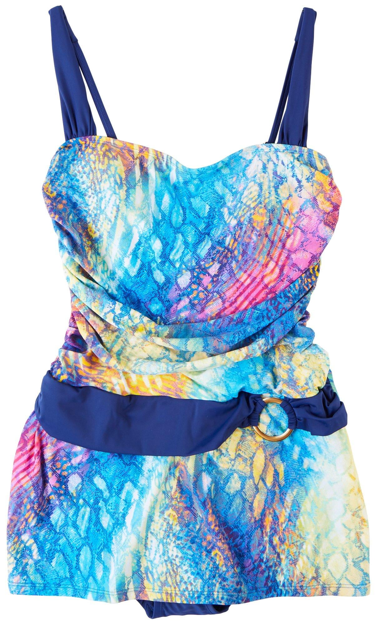 into the bleu swim dress