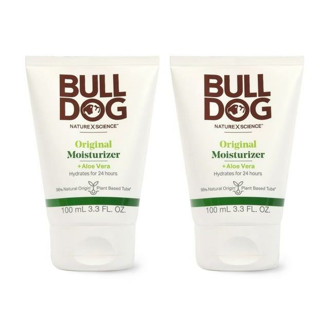 Crema hidratante facial Bulldog Original de 100 ml para hombre, paquete de 2