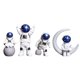thumbnail image 3 of Figura de astronauta de 7 piezas, figura de astronauta azul, juguete, adornos de escritorio, resina, espacio exterior, cumpleaños, magdalena, astronauta para fiesta de niños, 3 of 5