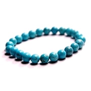 Fashion Jewelry round turquoise bead gemstone stretch bracelet - J148