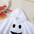 thumbnail image 3 of GYRATEDREAM Toddler Baby Boy's Girl's Halloween Costume Pumpkin Style Cosplay Clothes Set Winter Outerwear Hooded Cape Coat for 3-24M White, 3 of 10