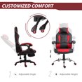 thumbnail image 4 of HOMCOM High Back Office Chair, Executive Racing Gaming Chair, Adjustable Recliner with Removable Headrest Pillow for Office, Black and Red, 4 of 10