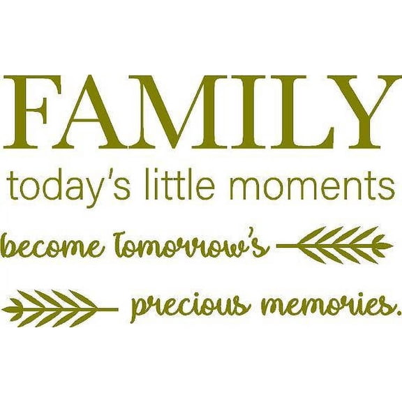 Family Home Wall Quote - Vinyl Wall Decal 20"x12" - House Decor for Living Room or Bedroom