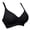 Black, variant on Sports Jelly Bras for Women Silent Suspension In Cup Rear Fastening Fit Comfort Daily Underwear Strapless Bra