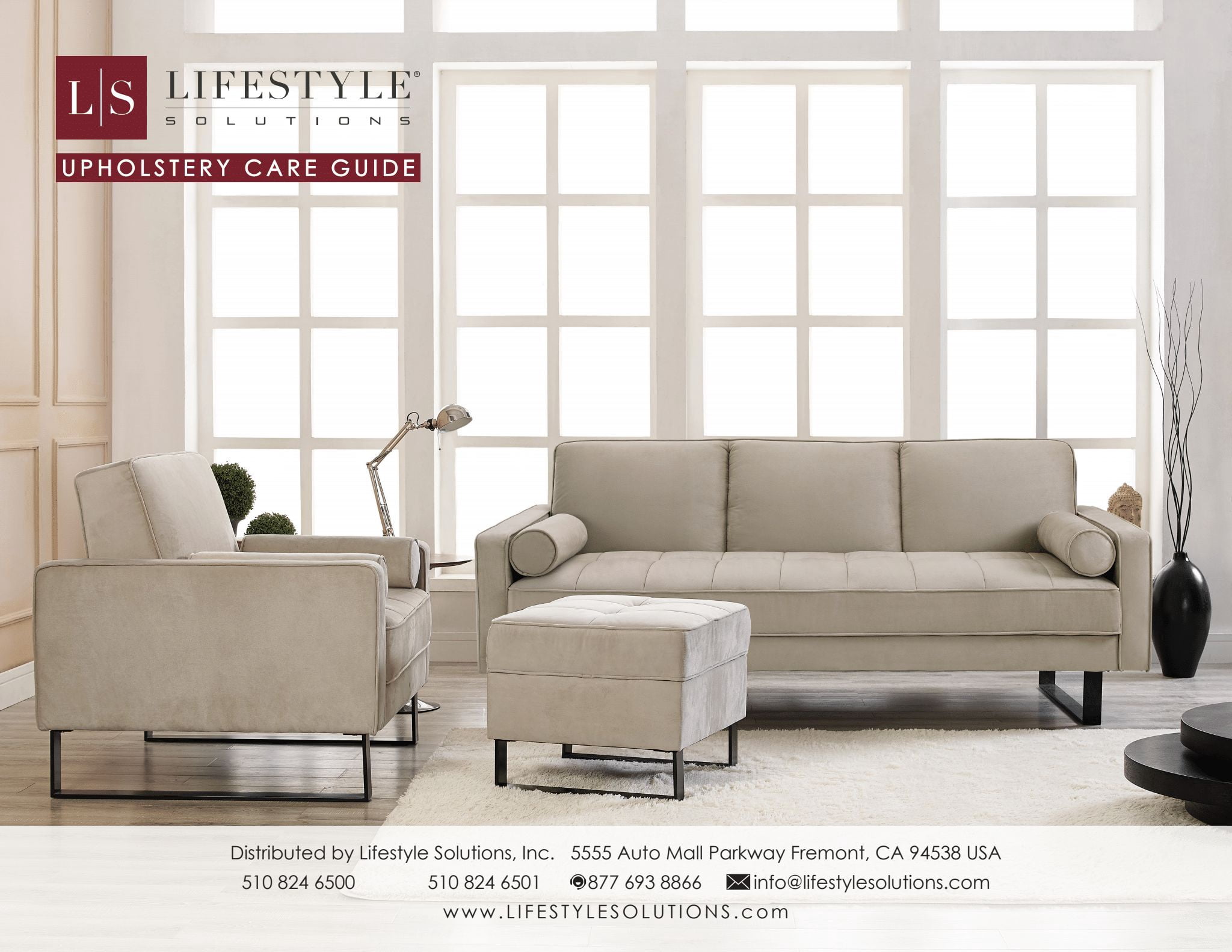 Lifestyle Solutions Taryn Traditional Sofa with Rolled Arms, Brown Fabric